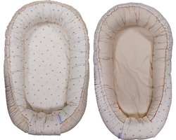 MamaLoes Babynest - 45 x 70 cm - Wasbaar - Omkeerbaar - Stippen