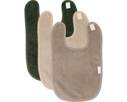 Mamaloes Badstof Groen/Zand/Oat 3 Stuks Slabber