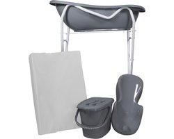 MamaLoes Grijs Badset Incl. Witte Badstandaard
