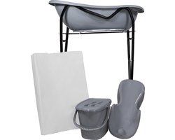 MamaLoes Grijs Badset Incl. Zwarte Badstandaard