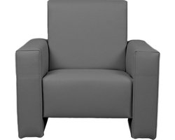 MamaLoes Jamie Grijs Leren Kinderfauteuil ML040708