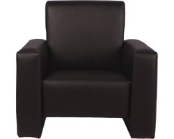 MamaLoes Jamie Zwart Leren Kinderfauteuil - Kindersofa - Kinder Fauteuil - Kinderfauteuils - Peuterstoeltje