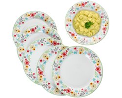 MamboCat MamboCat Set van 6 Variant dinerborden BLÜMCHEN