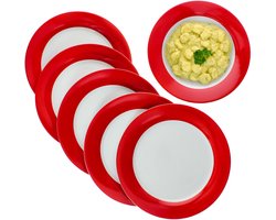 MamboCat MamboCat Set van 6 Variant dinerborden ROOD