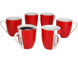 MamboCat MamboCat Set van 6 Variant koffiemokken ROOD