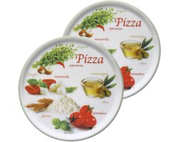 MamboCat Set van 2 pizzaborden Napoli Pizzafoods groen 33cm