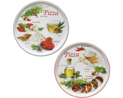 MamboCat Set van 2 pizzaborden Napoli Pizzafoods groen + rood 33cm