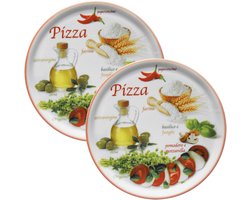 MamboCat Set van 2 pizzaborden Napoli Pizzafoods rood 31cm - 04019#ZP2