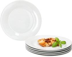 MamboCat Set van 6 TOMMY dinerborden 24cm wit porselein