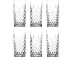 Mammoet - Longdrinkglas - Rose - 36 cl - Transparant glas - Glazenset - 6 stuks