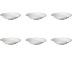 Mammoet - Pastabord - Budgetline - 21,5 cm - Wit - Porselein - 6 stuks