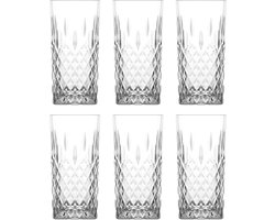 Mammoet - Rose - Longdrinkglas - 6 stuks - 36 cl - Transparant glas - Glazenset
