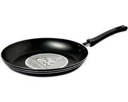 Mammoet - Silver - Koekenpan - ø 28 cm - Zwart - Aluminium pan - Kunststof handgreep