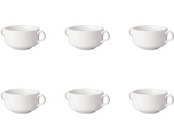 Mammoet - Soepkom - Budgetline - 30 cl - Wit - Porselein - 6 stuks