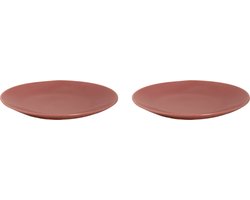 Mammoet - Spirit - Bord - 2 stuks - ø 27,5 cm - Rood - Stoneware - Bordenset