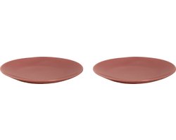 Mammoet - Spirit - Bord - 2 stuks - ø 27,5 cm - Rood - Stoneware - Bordenset