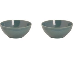 Mammoet - Spirit - Schaal - Kom - 2 stuks - ø 15 cm - Groen - Stoneware - Bordenset
