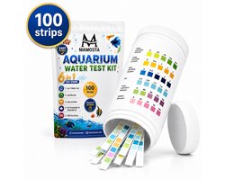 Mamosta® Aquarium Water Teststrips - 100 Stuks - Test Strips Zwembad - pH, GH, Nitriet, Nitraat & Chloor - Waterkwaliteitstest