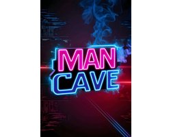 Man Cave Poster - Neon - Tekst - Coole - Epische - Originele - posters - formaat 60x90cm - Wanddecoratie - 3924MT