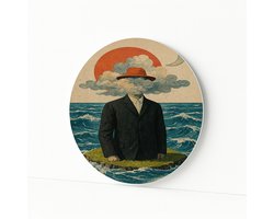 Man wandbord – forex wanddecoratie – ronde wandprint – 60x60 cm