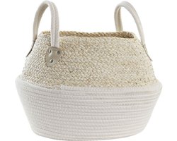 Mand DKD Home Decor Katoen Natuurlijke Vezel (37 x 37 x 25 cm)