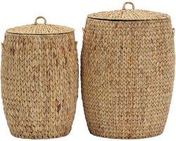 mand met deksel Laun naturel set