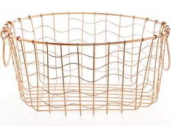Mand metaal koper 36,5 cm