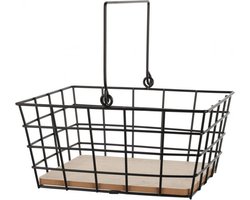 Mand - metaal - met handvat - decoratief