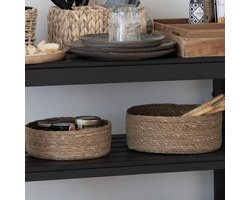 Mand van natuurlijk zeegras set van 3 - House Nordic - Manden - Bruin - Rotan