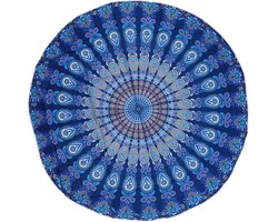 Mandala Tafelkleed - Ronde Mandala - Tafelkleed Rond - Blauw - 130CM