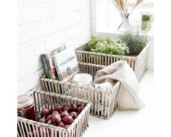 Mandenset - House Doctor design - Nest 3 bamboe-manden