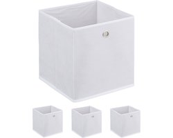 mandje badkamer - set van 4 - opvouwbaar - 30 x 30 x 30 cm - voor speelgoed