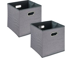 mandjes badkamer - opvouwbaar - 32 x 33 x 33 cm - linnen - voor speelgoed