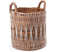 MANDURO Boho Was-, Plant- & Opbergmand – Bananenvezel (3 Maten)