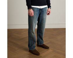 Manfield - Heren - Bruine suède loafers - Maat 45