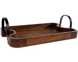 Mango Houten Dienblad 40x25x6.5 cm Bruin