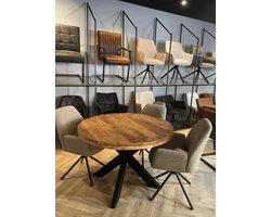 Mango ronde eetkamertafel 100cm