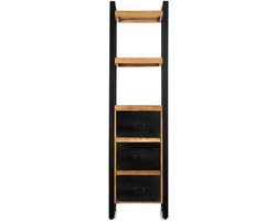 Mangohout Boekenkast - Bookshelf - Industriele kast - Opbergruimte - Boekenrek - Meubel