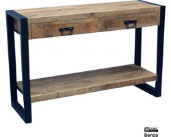Mangohout Sidetable Britt- Dressoir - Console - Tafel - met 2 lades - 115 cm