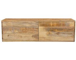 Mangohouten TV Meubel Zwevend Harlow 120 cm Mahom Industrieel - TV Meubel van Mangohout & Metaal - Industriële TV Meubel