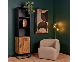 Mangohoutenmeubels - Boekenkast - Kast Mangohout - Woonseries - Boekenkast (ook te zien in onze showroom)