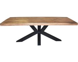 Mangohoutenmeubels - Tafel - Rechthoek - Mango - Hout - Eettafel - 220x100x76 - 5 cm dik blad - Massief (ook te zien in onze showroom)