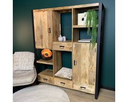 Mangohoutenmeubels - Vakkenkast - Kast Mangohout - Woonseries (ook te zien in onze showroom)