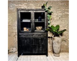 Mangohoutenmeubels - Vitrinekast - Kast Mangohout - Woonseries (Ook te zien in de showroom)