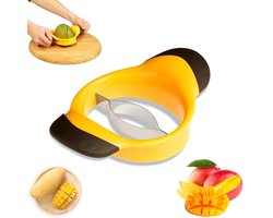 Mangosnijder - Fruitsnijder - Kunststof - Rvs - Gemakkelijk Vast Te Houden - Vaatwasser Bestendig - Mango Dunschiller - Mango Verdeler - Mango Slicer - Mango Cutter - Mango - Keukengereedschap - Voor Het Verdelen En Ontpitten