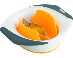 Mangosnijder, mangodeler E910017, schilt, ontpit en verdeelt de mango in seconden. Met soft-touch handgreep.
