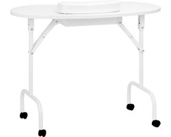 Manicure tafel - Inklapbaar - Inklapbare Manicuretafel - Met tas - Wit