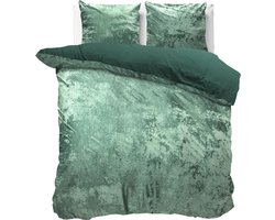 Manilla - Dekbedovertrek - Velvet - 140x200cm - Groen