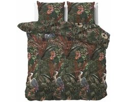 Manilla - Dekbedovertrek - Velvet - 240x200cm - Lotus Groen