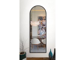 Mano Collection - Lazio - Zwart 110x40 cm Spiegel over de hele lengte - Moderne wandspiegel voor de woonkamer - Toiletspiegel - badkamerspiegel - make-upspiegel